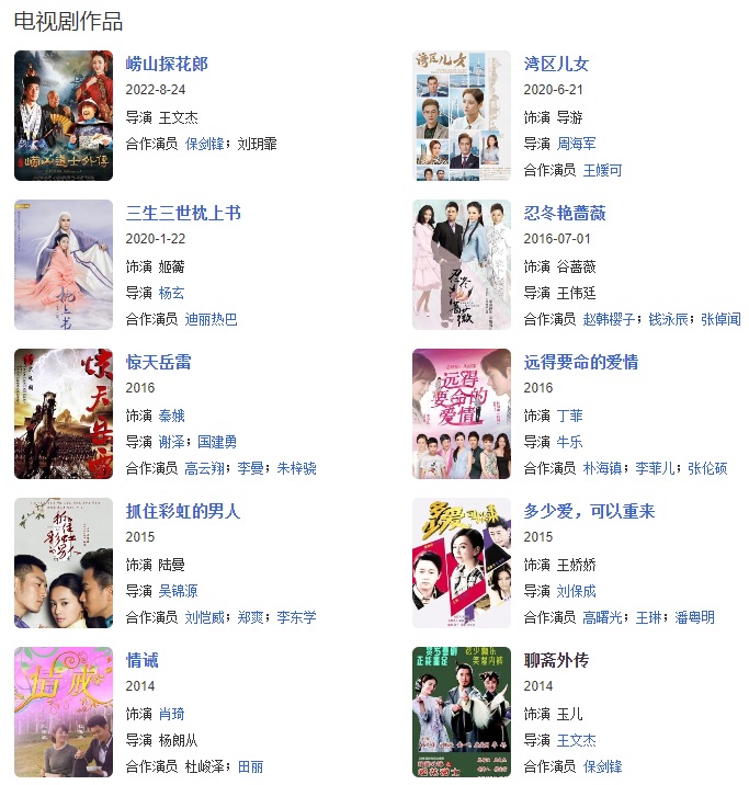 劉玥霏的電視劇作品